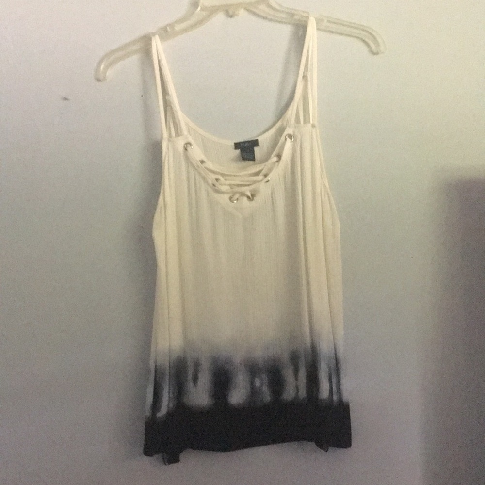 White String Tie Dye Tank Top | Rue21+ Size: 1X